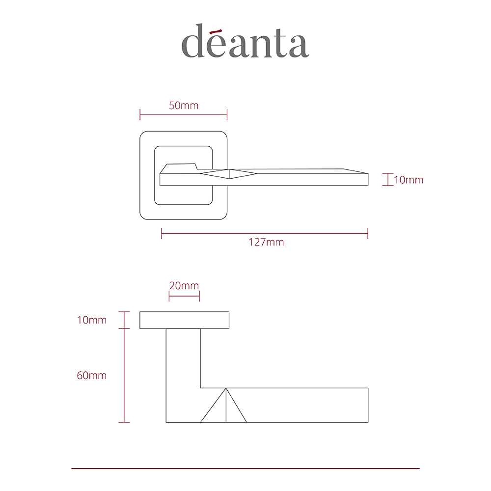 Deanta Hadrian Matt Satin Black Handle