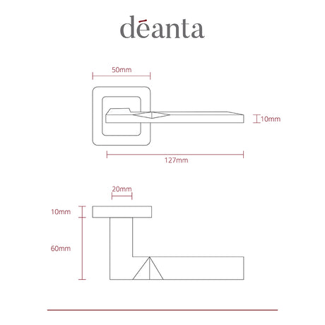 Deanta Hadrian Matt Satin Black Handle