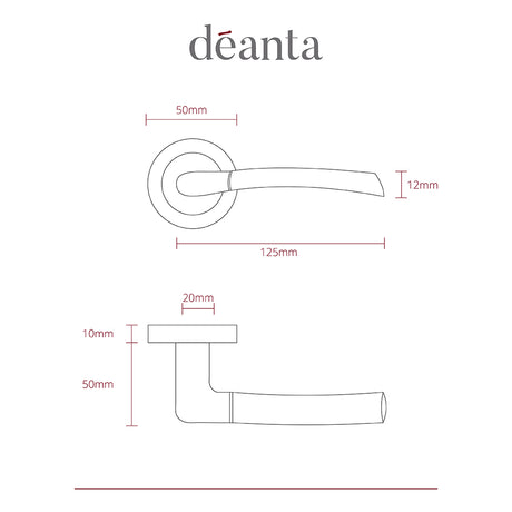 Deanta Hera Satin Nickel Chrome Handle