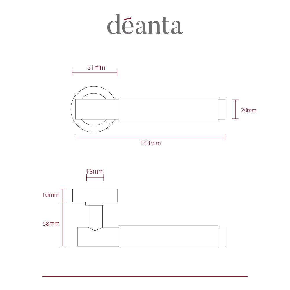 Deanta Sparta Matt Antique Brass Handle