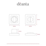 Deanta Thumbturn Set Matt Satin Black/Chrome