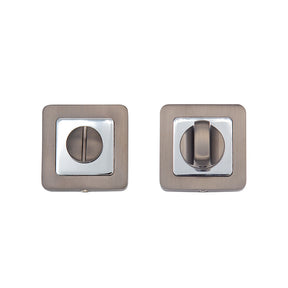 Deanta Thumbturn Set Matt Satin Black/Chrome