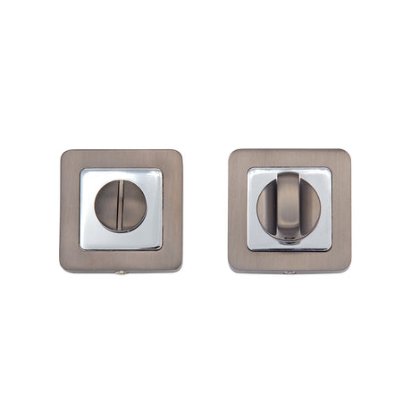 Deanta Thumbturn Set Matt Satin Black/Chrome
