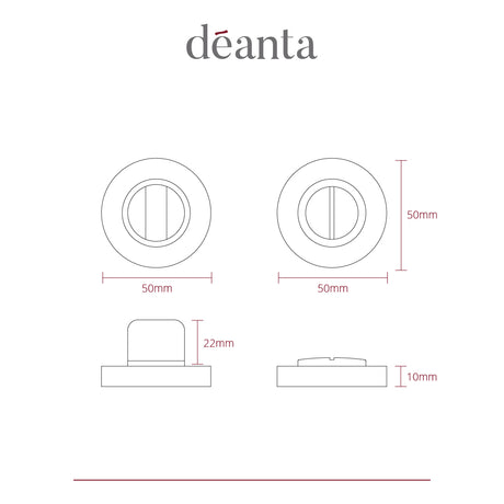 Deanta Thumbturn Set Satin Nickel
