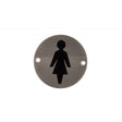 Deanta 3" Round Steel Female Pictogram Sign