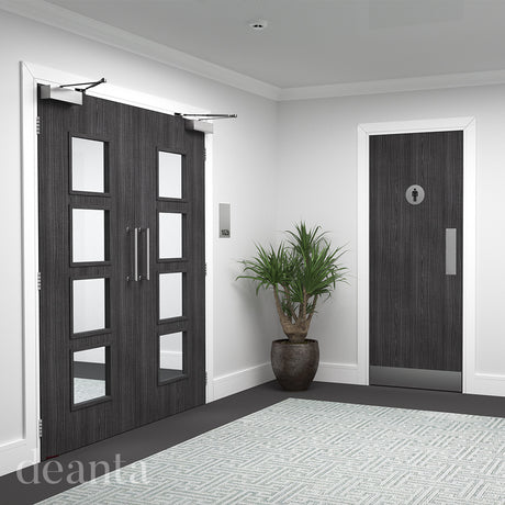 Deanta Flush Dark Grey Ash FD30 6mm Lipping Certifire CF5740 FSC