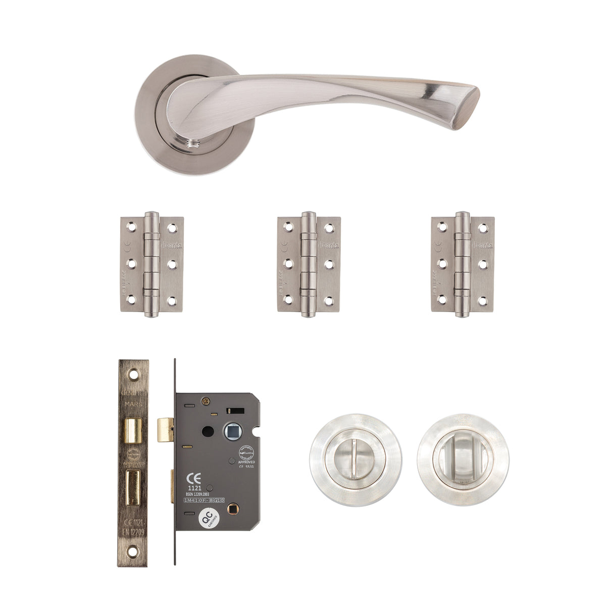 Deanta Fortuna Bathroom Kit Satin Finish Finish