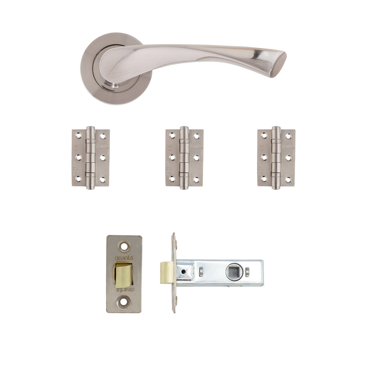 Deanta Fortuna Latch Kit Satin Finish Finish