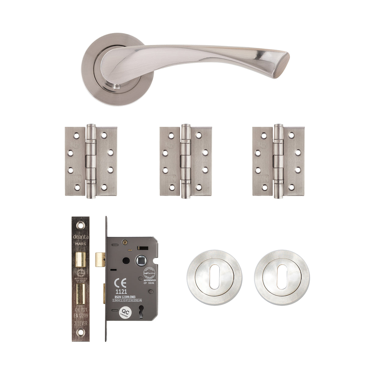 Deanta Fortuna Mortice Kit Satin Finish Finish
