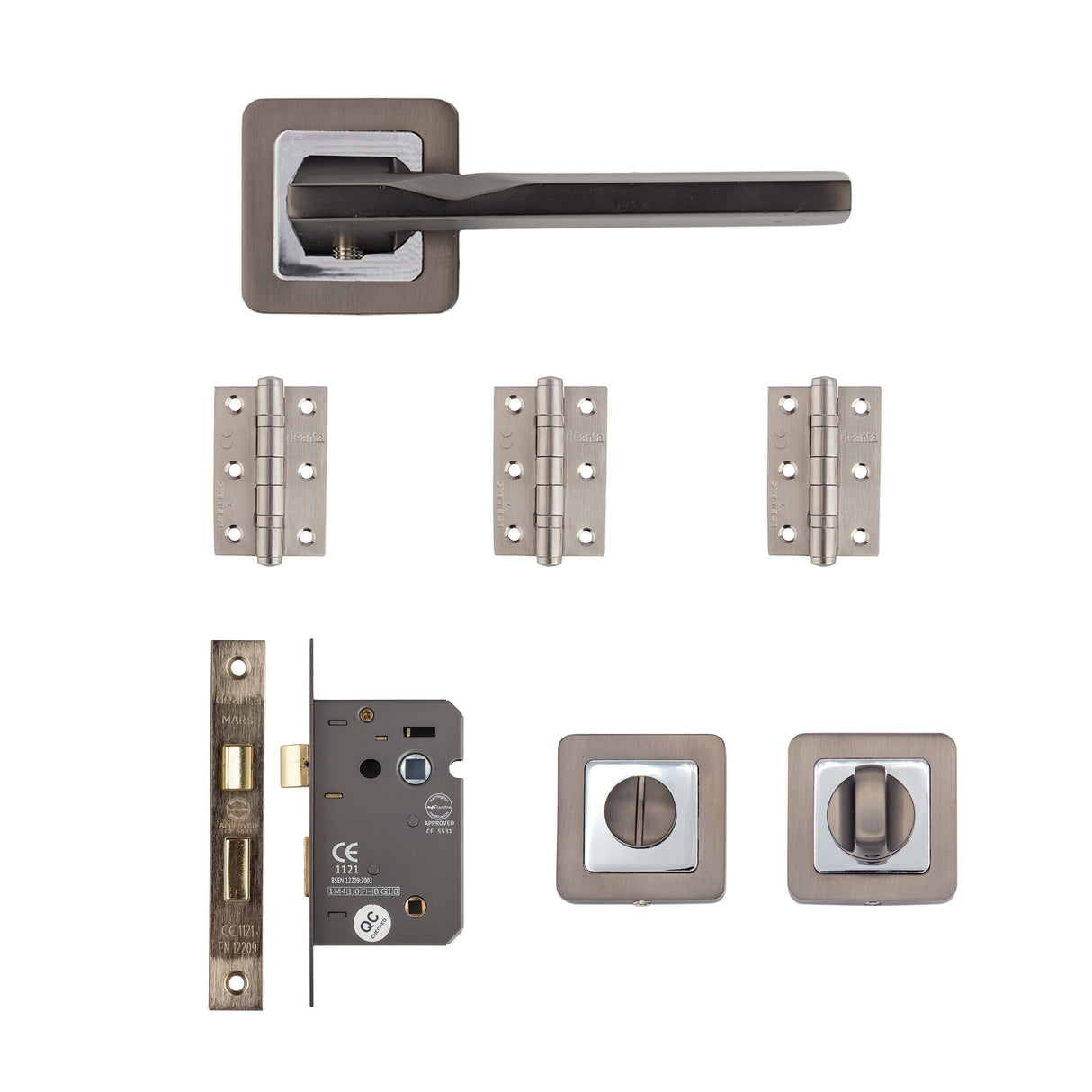 Deanta Hadrian Bathroom Kit Matt Satin Black Finish