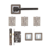 Deanta Hadrian Mortice Kit Matt Satin Black Finish