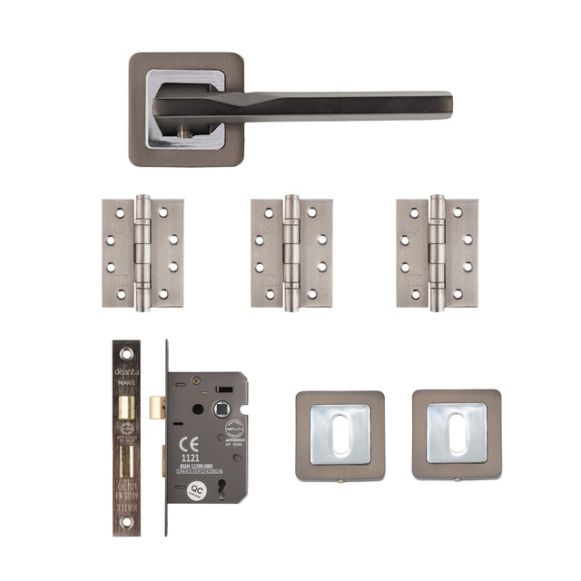 Deanta Hadrian Mortice Kit Matt Satin Black Finish
