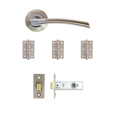 Deanta Hera Latch Kit Satin Nickel Chrome Finish