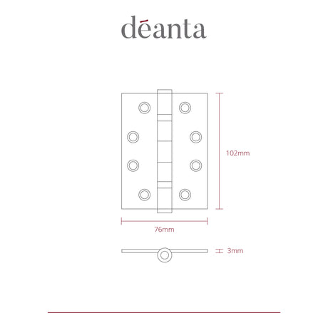 Deanta Black Steel BSEN1935 Grade13 Hinges