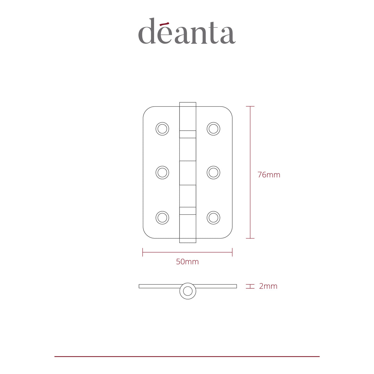 Deanta Black Steel BSEN1935 Rated Hinges