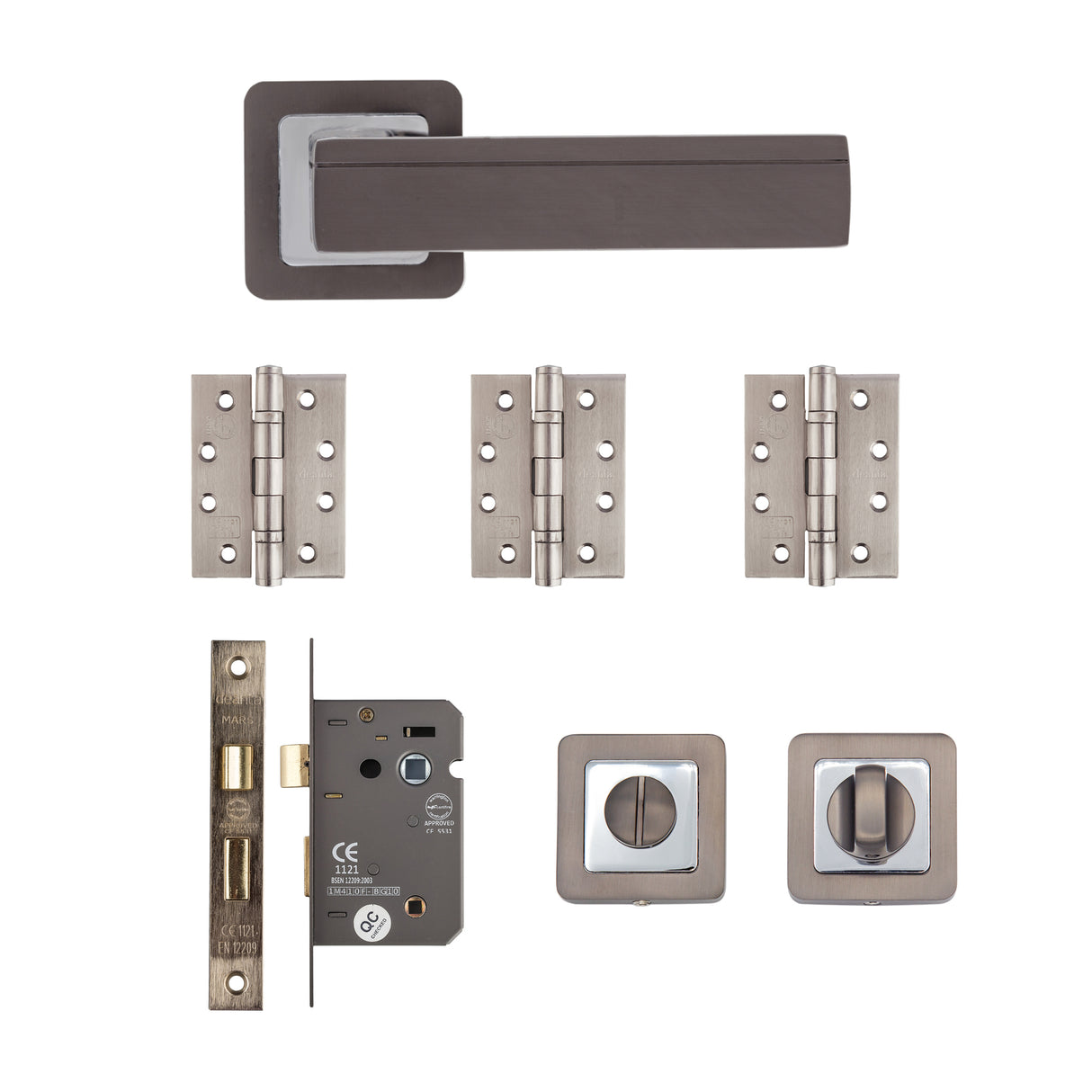 Deanta Invictus Bathroom Kit Matt Satin Black Finish