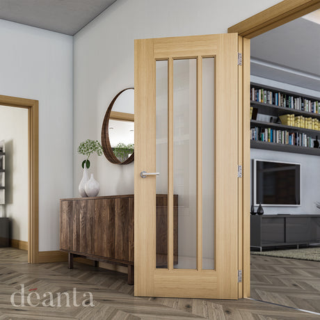 Deanta Norwich Unfinished Oak Bevelled Glaze FSC