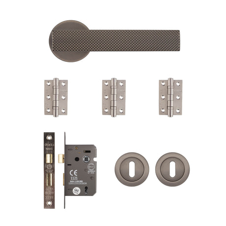 Deanta Olympia Mortice Kit Matt Satin Black Nickel