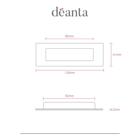 Deanta Slim Pocket Door Finger Pull Handle Pair