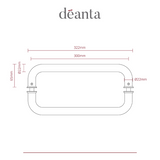 Deanta D-Pull Handle Satin Steel 22mmØ