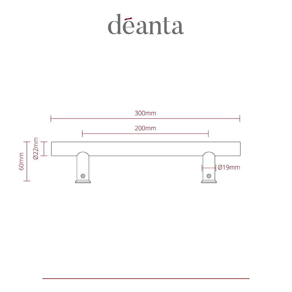 Deanta Guardsman Pull Handle Satin Steel 22mmØ