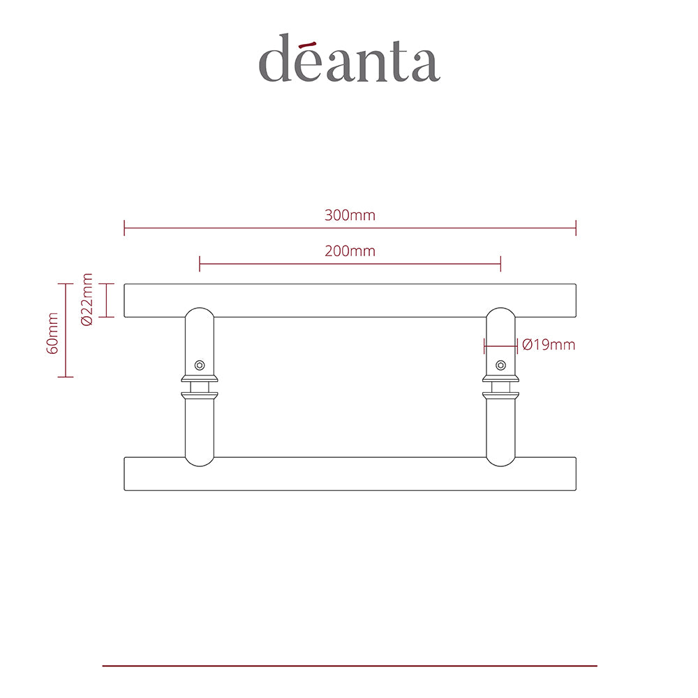 Deanta Guardsman Pull Handle Satin Steel 22mmØ