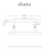 Deanta Guardsman Pull Handle Satin Steel 22mmØ