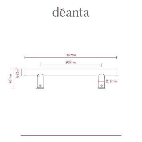 Deanta Guardsman Pull Handle Satin Steel 22mmØ