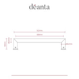 Deanta Mitred Pull Handle Polished Steel 22mmØ