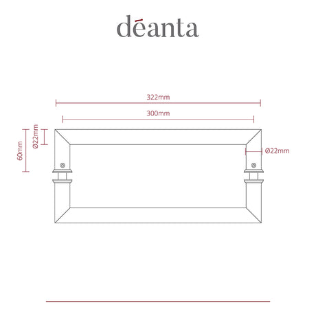 Deanta Mitred Pull Handle Polished Steel 22mmØ