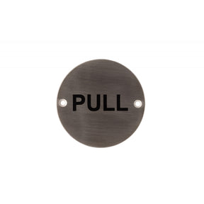 Deanta 3" Round Steel Pull Sign