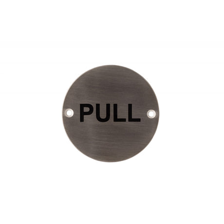 Deanta 3" Round Steel Pull Sign