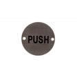 Deanta 3" Round Steel Push Sign