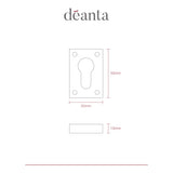 Deanta Slim Escutcheon (Pair) Matt Black