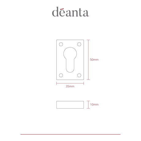 Deanta Slim Escutcheon (Pair) Matt Black