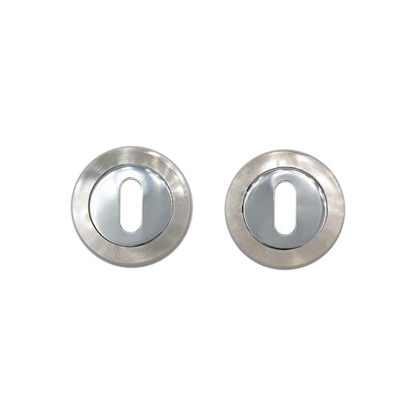 Deanta Escutcheon (Pair) Satin Nickel Chrome