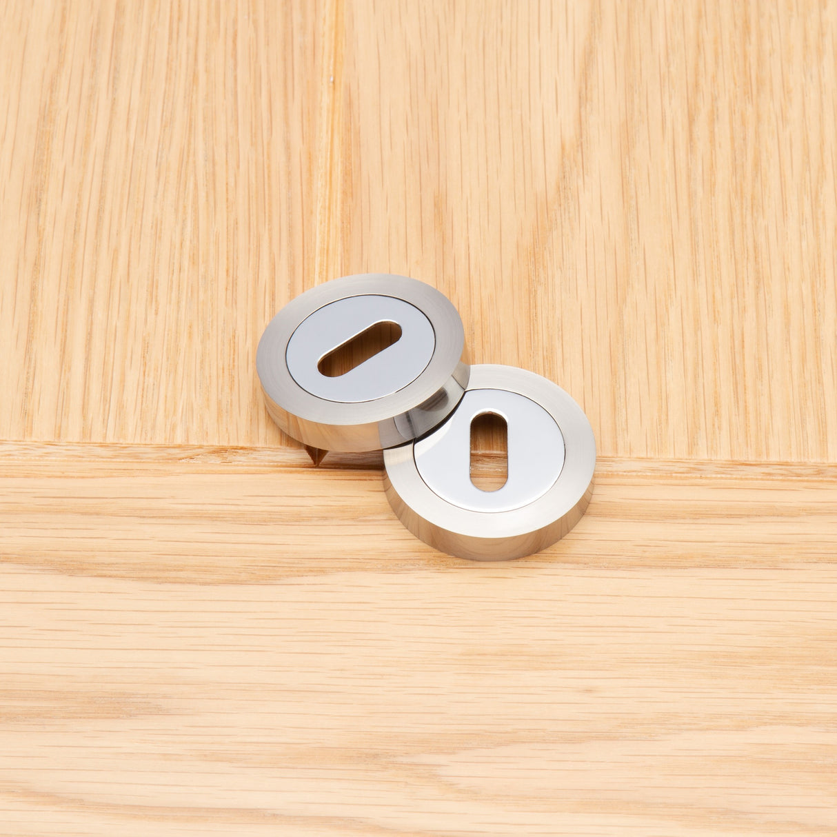 Deanta Escutcheon (Pair) Satin Nickel Chrome