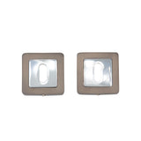 Deanta Escutcheon (Pair) Matt Satin Black/Chrome