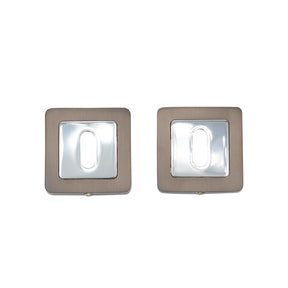 Deanta Escutcheon (Pair) Matt Satin Black/Chrome