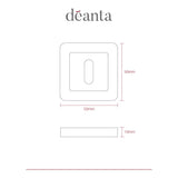 Deanta Escutcheon (Pair) Matt Satin Black/Chrome