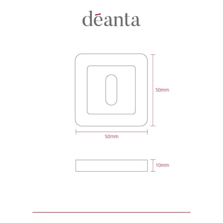 Deanta Escutcheon (Pair) Matt Satin Black/Chrome