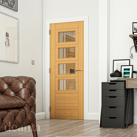 Deanta Seville Prefinished Oak Glazed 4L Square FSC