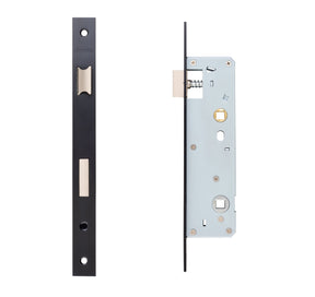 Deanta Slim Bathroom Lock Black Steel