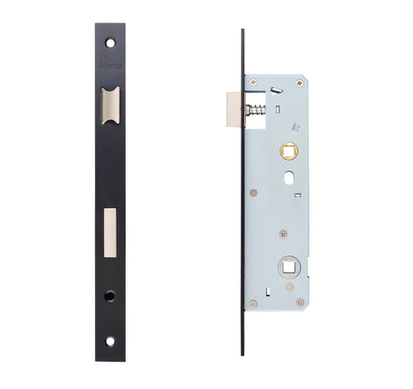 Deanta Slim Bathroom Lock Black Steel