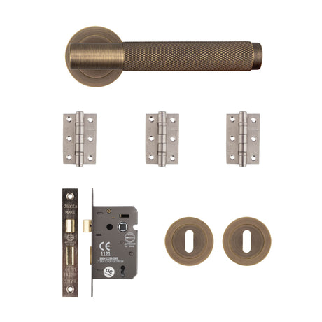 Deanta Sparta Mortice Kit Matt Antique Brass