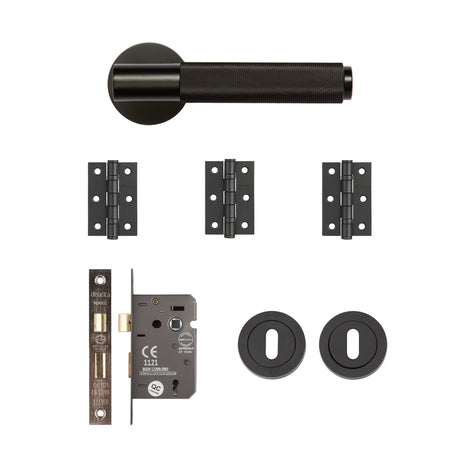 Deanta Sparta Mortice Kit Matt Black Finish