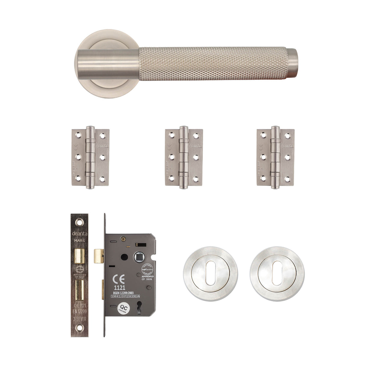 Deanta Sparta Mortice Kit Satin Nickel