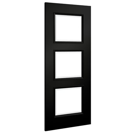 Deanta Trinity Black Prefinished Bevelled Glaze FSC