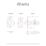 Deanta Tubular Latch Satin Nickel