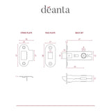 Deanta Tubular Latch Satin Nickel